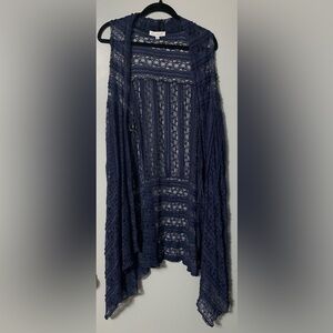 KEREN hart Navy Lace Duster/topper